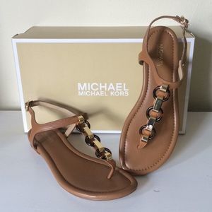 MICHAEL Michael Kors Mahari Leather Thong Sandal 6
